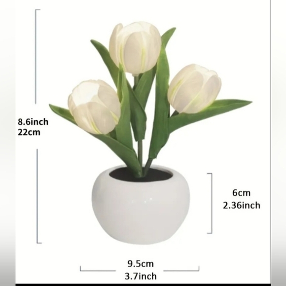 ⛔️SOLD⛔️ Tulip LED Night‑Light Lamp – Warm Glow Floral Decor - Picture 7 of 7